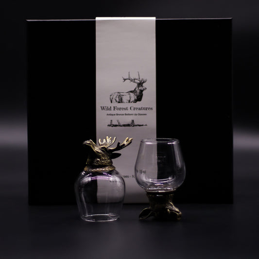 Gift Set of 6 Glasses  - Mystical Creatures - Antique Bronze