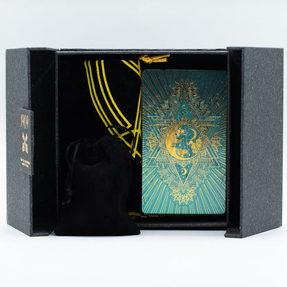 Gold & Turqoise Foil Tarot Card -  Gift Set