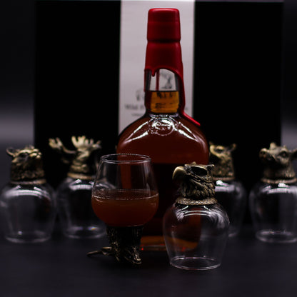 Gift Set of 6 Glasses  - Mystical Creatures - Antique Bronze