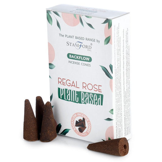 Plant Based Backflow Incense Cones - Regal Rose