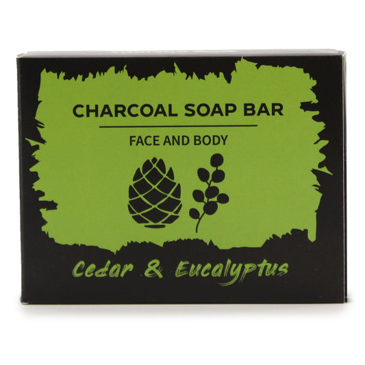 Charcoal Soap 85g - Eucalyptus & Cedarwood