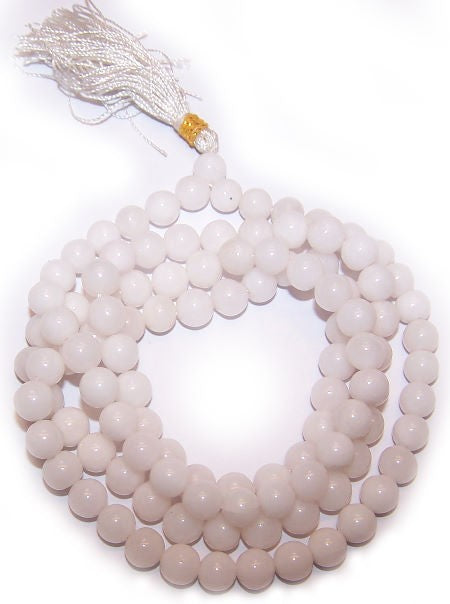 Mala Beads 108 - White Quartz